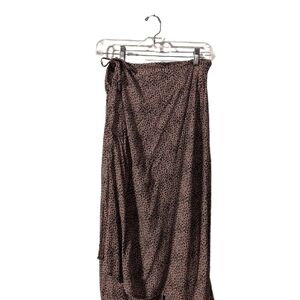 Leopard Print Wrap Skirt